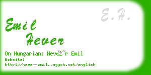 emil hever business card